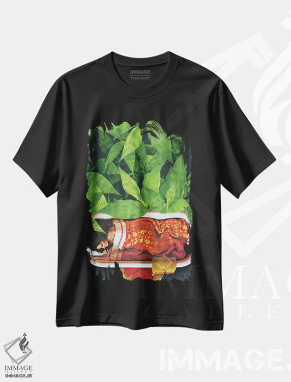 تیشرت مشکی طرح دار اکسیژن، عکاسی ترکیبی اثر کیکی سی لندن | immage.ir