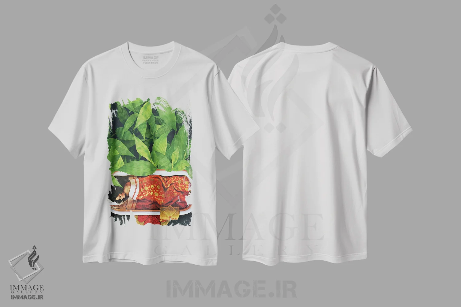 تیشرت سفید طرح دار اکسیژن، عکاسی ترکیبی اثر کیکی سی لندن | فروشگاه ایماژ
