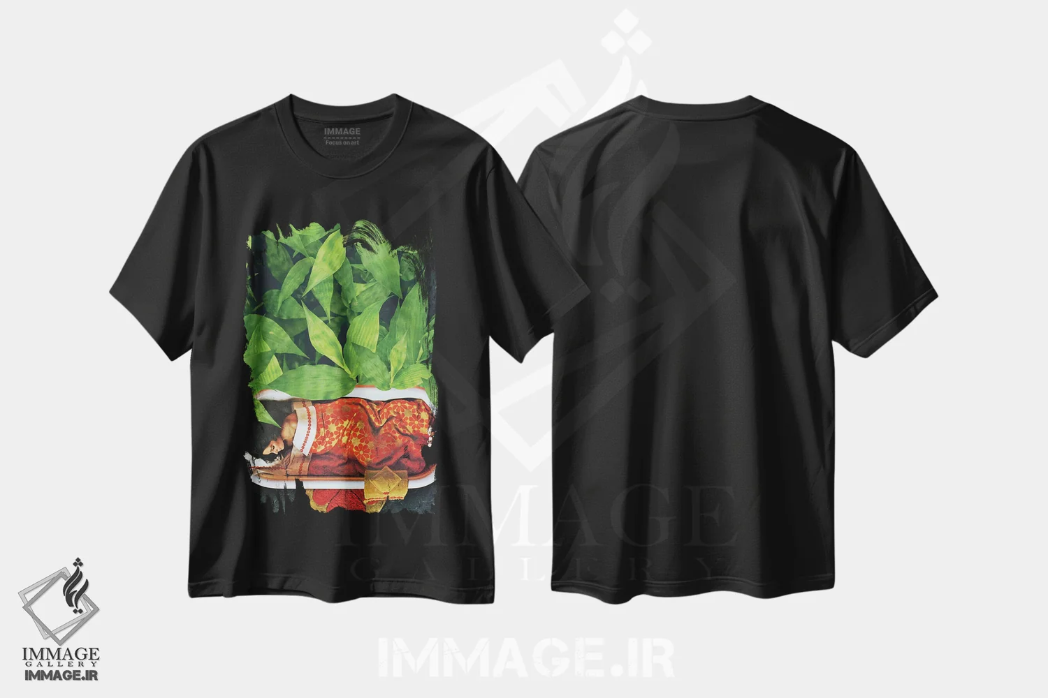 تیشرت مشکی طرح دار اکسیژن، عکاسی ترکیبی اثر کیکی سی لندن | immage.ir