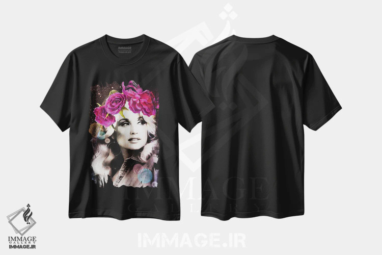 تیشرت مشکی طرح دار دالی مقدس، تزئینی اثر کیکی سی لندن | immage.ir