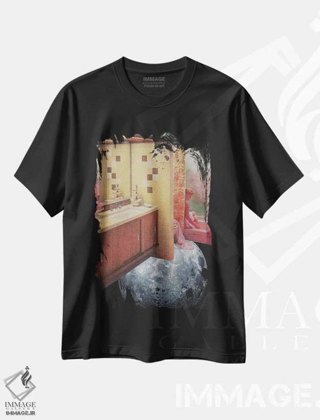 تیشرت مشکی طرح دار ای کاش می توانستم فرار کنم، عکاسی ترکیبی اثر کیکی سی لندن | فروشگاه ایماژ