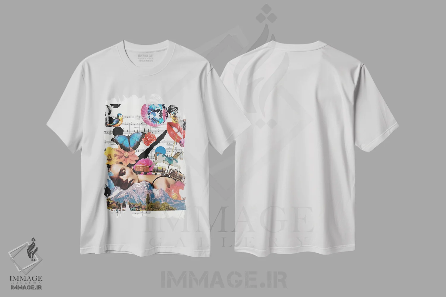 تیشرت سفید طرح دار بزرگ تر رؤیا ببین، تزئینی اثر کیکی سی لندن | immage.ir