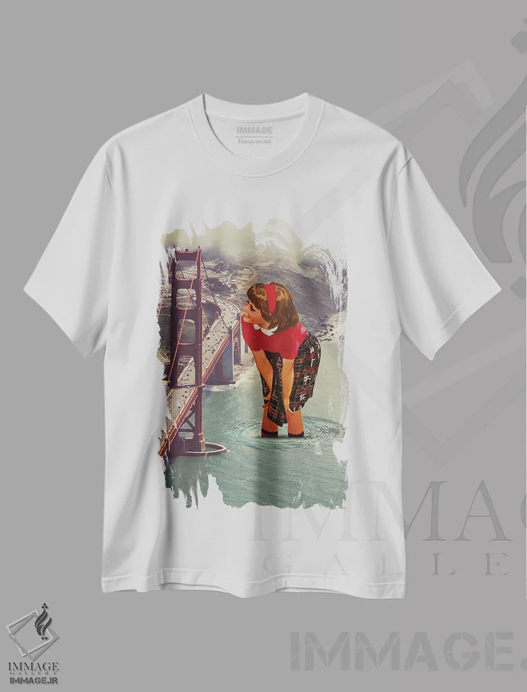 تیشرت سفید طرح دار افسون شده، عکاسی ترکیبی اثر کیکی سی لندن | فروشگاه ایماژ