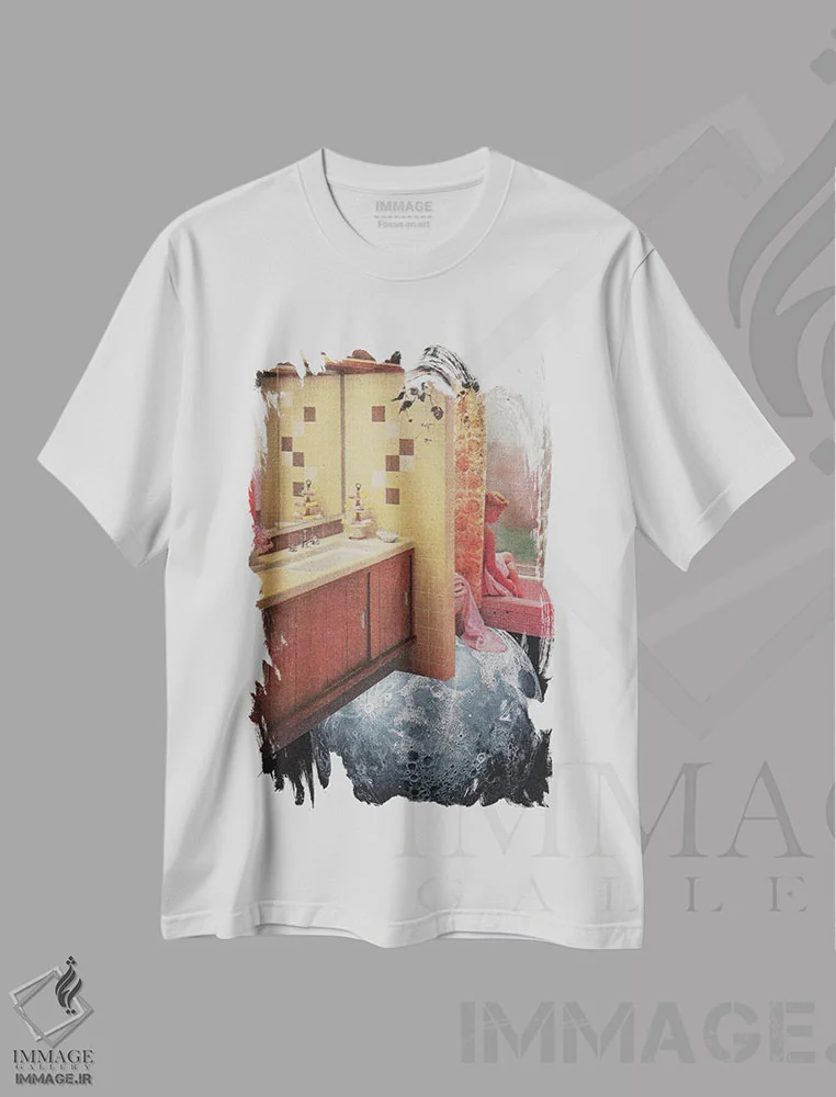 تیشرت سفید طرح دار ای کاش می توانستم فرار کنم، عکاسی ترکیبی اثر کیکی سی لندن | immage.ir