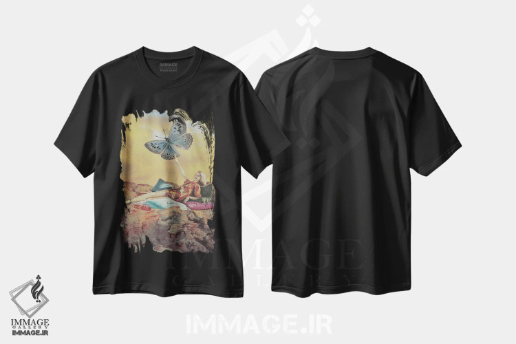 تیشرت مشکی طرح دار دور از دسترس، عکاسی ترکیبی اثر کیکی سی لندن | immage.ir