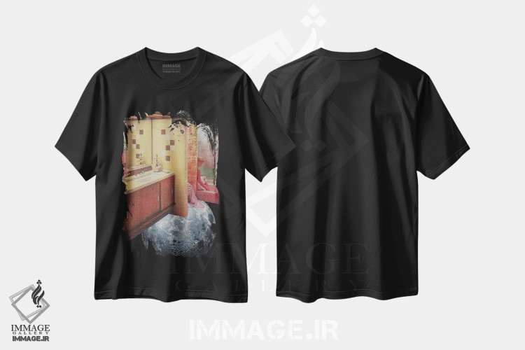تیشرت مشکی طرح دار ای کاش می توانستم فرار کنم، عکاسی ترکیبی اثر کیکی سی لندن | فروشگاه ایماژ
