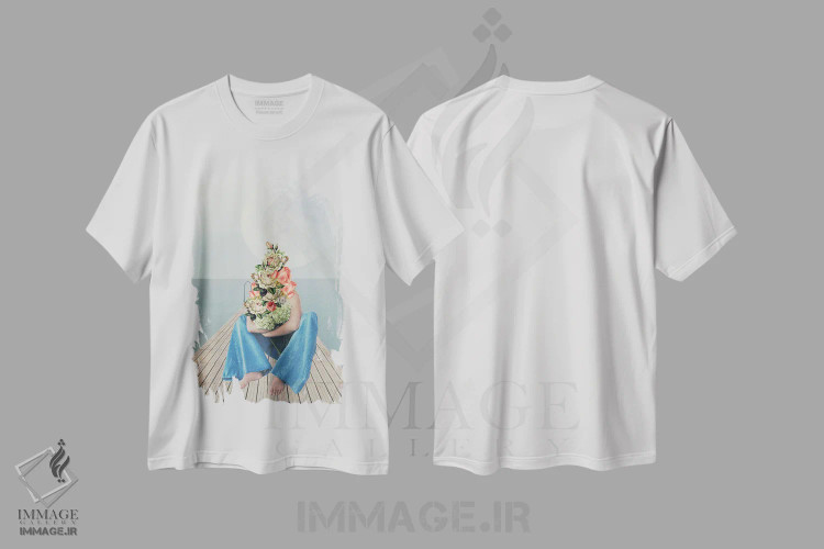 تیشرت سفید طرح دار فروتن، مدیوم اثر کیکی سی لندن | فروشگاه ایماژ