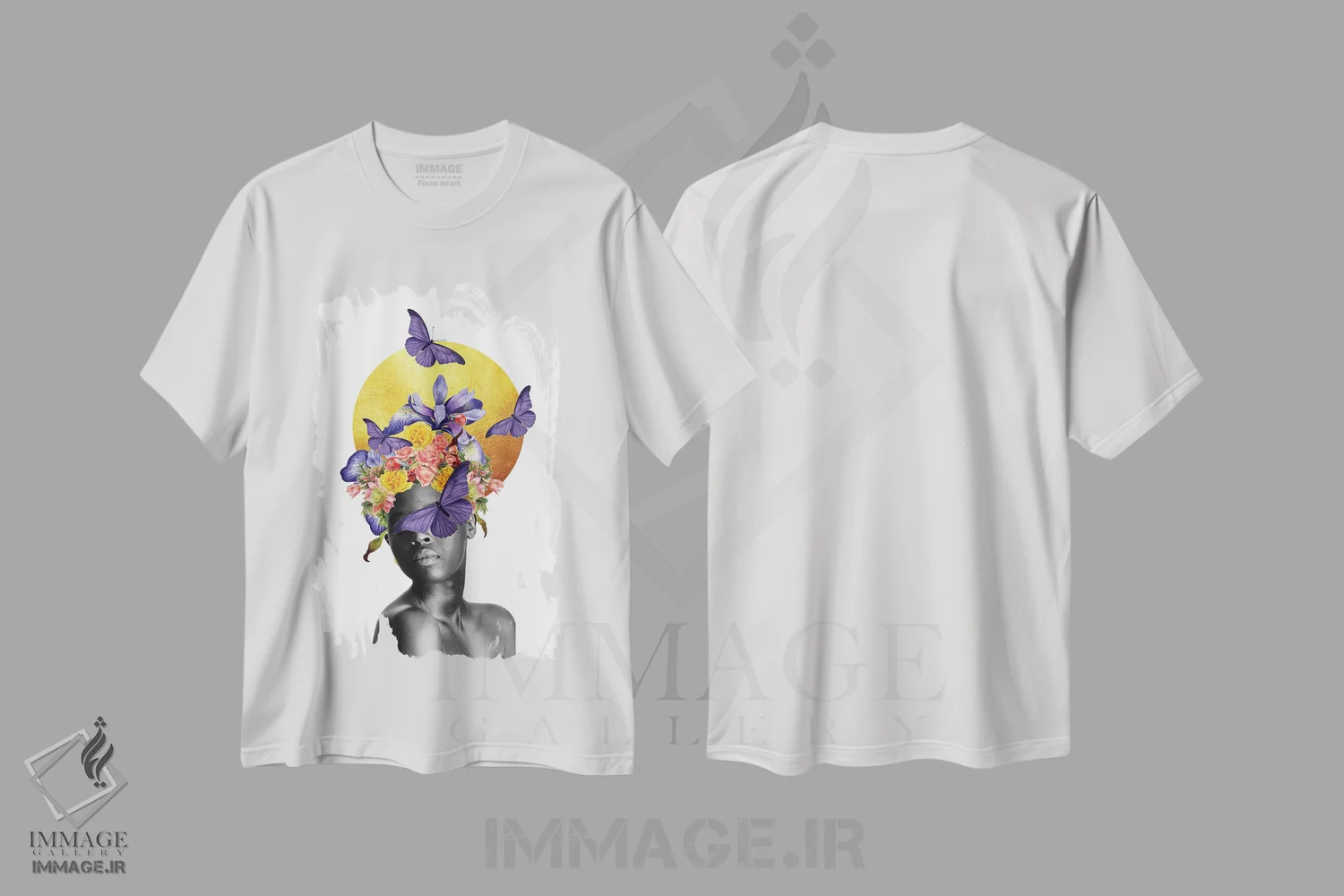 تیشرت سفید طرح دار فوق العاده، هنر آمریکایی آفریقایی تبار اثر کیکی سی لندن | فروشگاه ایماژ