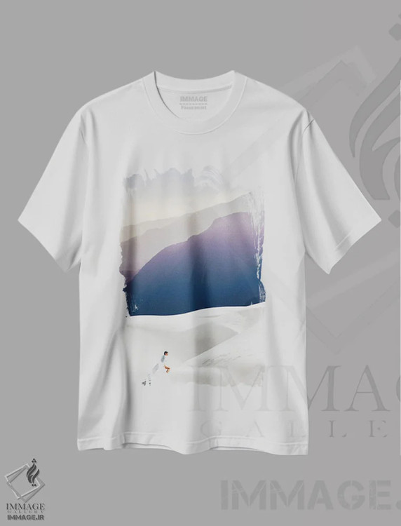تیشرت سفید طرح دار شیفته تو شدن، تزئینی اثر کیکی سی لندن | immage.ir