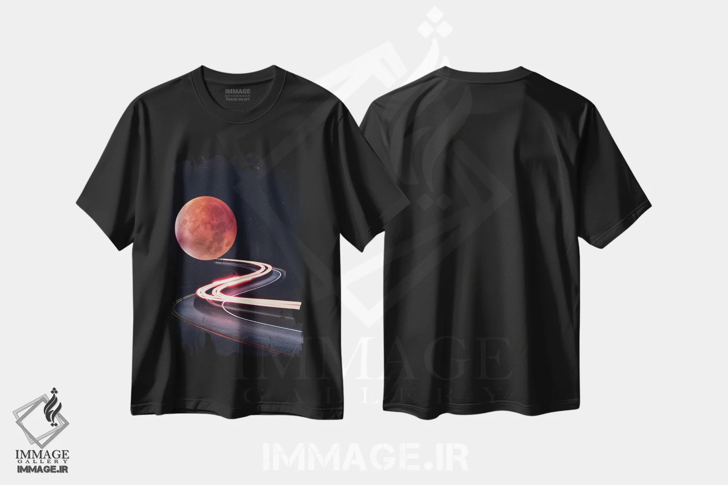 تیشرت مشکی طرح دار راهت را پیدا کن، عکاسی ترکیبی اثر کیکی سی لندن | فروشگاه ایماژ