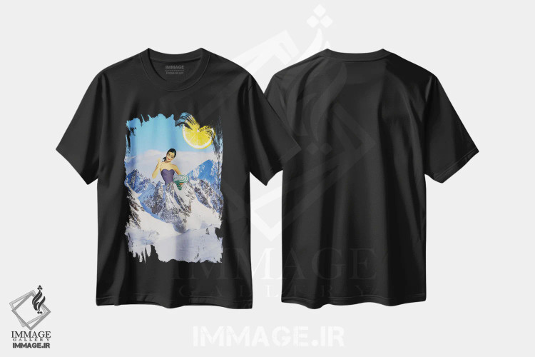 تیشرت مشکی طرح دار بهترین دوست دختر، مدیوم اثر کیکی سی لندن | immage.ir