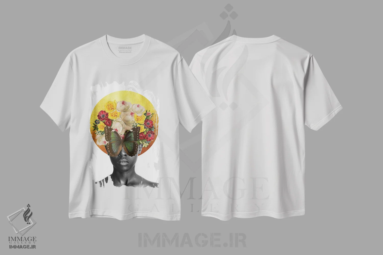 تیشرت سفید طرح دار زیبا، هنر آمریکایی آفریقایی تبار اثر کیکی سی لندن | immage.ir
