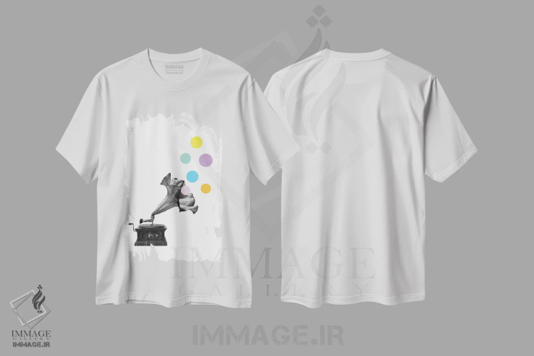 تیشرت سفید طرح دار گراموفلاور، عکاسی ترکیبی اثر کیکی سی لندن | فروشگاه ایماژ
