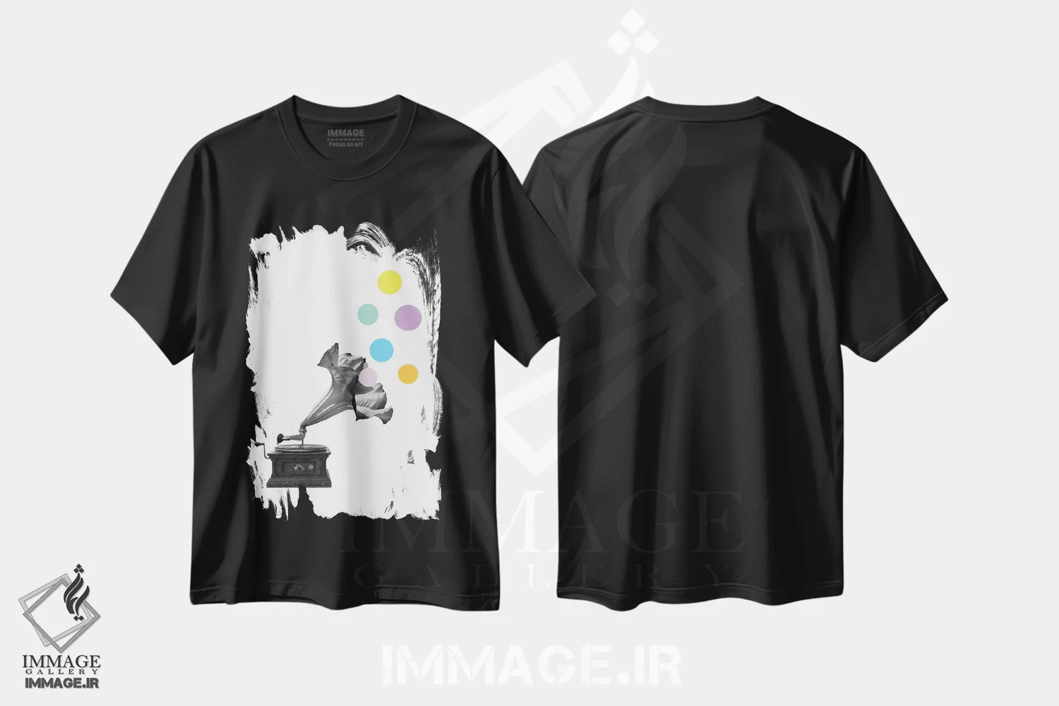 تیشرت مشکی طرح دار گراموفلاور، عکاسی ترکیبی اثر کیکی سی لندن | immage.ir
