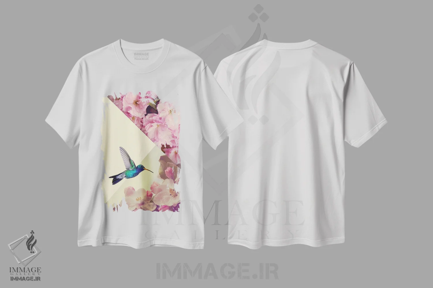 تیشرت سفید طرح دار مرغ مگس عاشق، مدیوم اثر کیکی سی لندن | immage.ir
