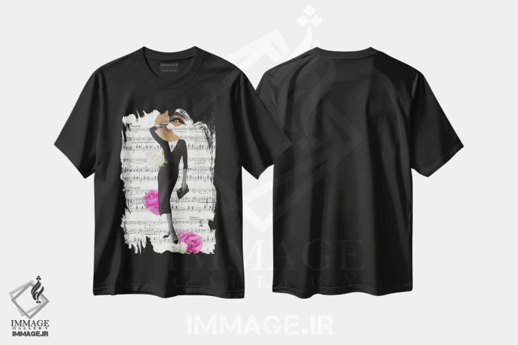 تیشرت مشکی طرح دار اصلاً اهمیتی نمی دهم، عکاسی ترکیبی اثر کیکی سی لندن | immage.ir