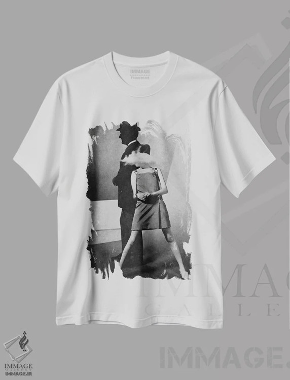 تیشرت سفید طرح دار راز، عکاسی ترکیبی اثر کیکی سی لندن | فروشگاه ایماژ