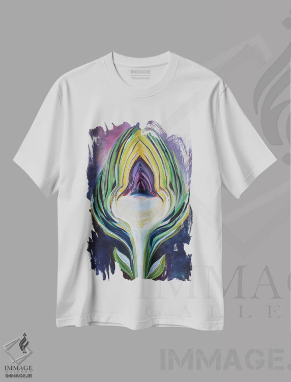 تیشرت سفید طرح دار آرتیشو، هنر فاخر معاصر اثر کریستین کاینر | immage.ir