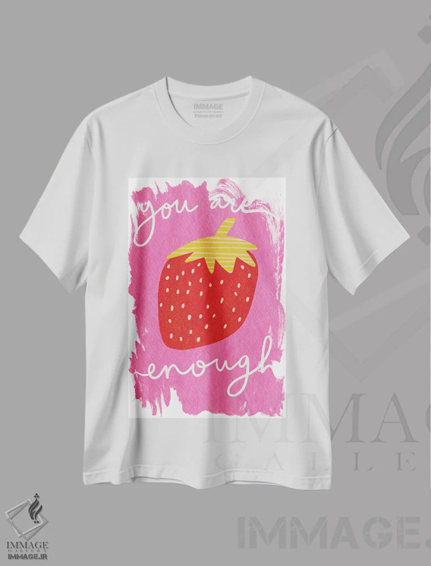 تیشرت سفید طرح دار صدف بارنستبل، دکور روستایی اثر کریستین کاینر | فروشگاه ایماژ