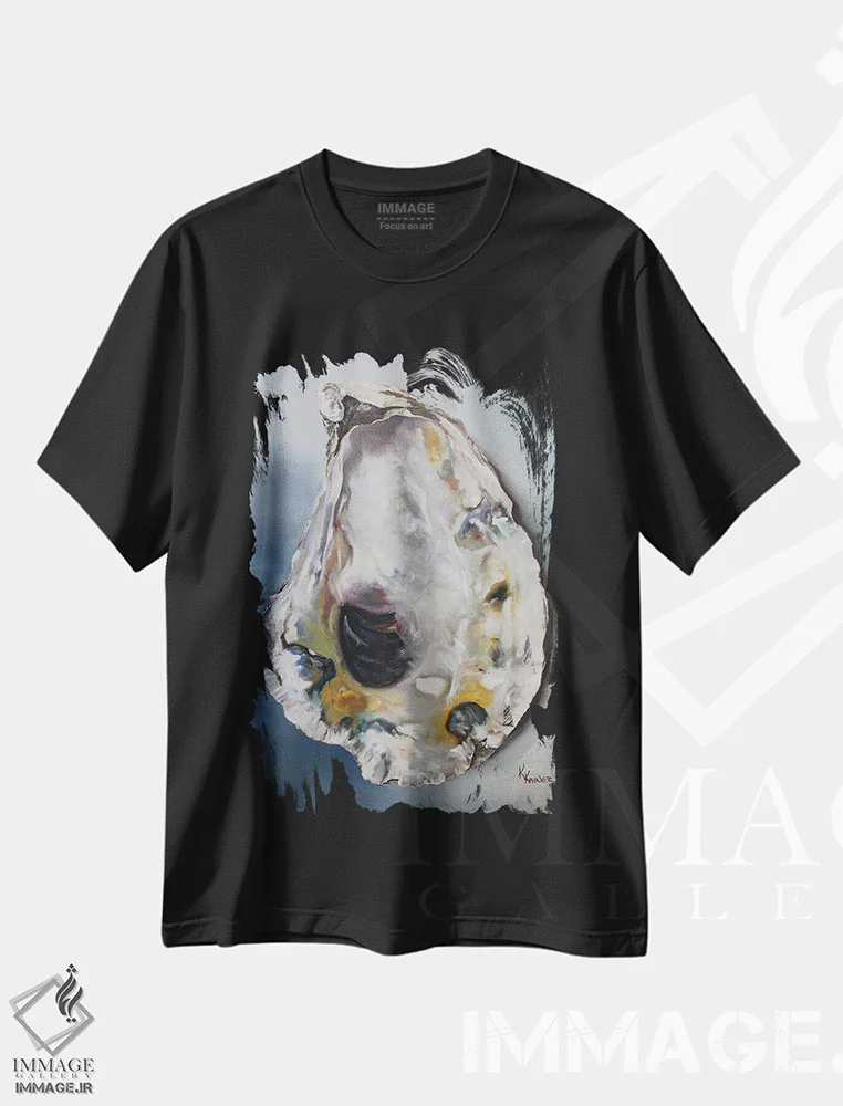 تیشرت مشکی طرح دار صدف بارنستبل، دکور روستایی اثر کریستین کاینر | immage.ir