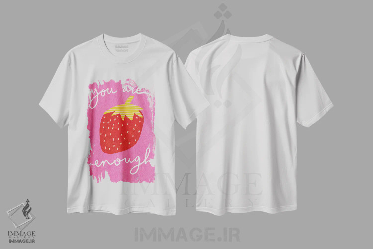 تیشرت سفید طرح دار تو کافی هستی، تزئینی اثر کارتیکا پارامیتا | immage.ir