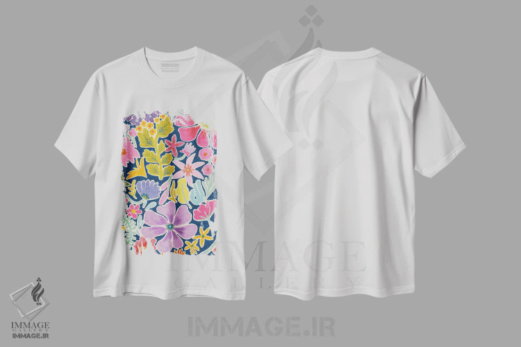 تیشرت سفید طرح دار فلوریستا، دکور بوهمی اثر کارتیکا پارامیتا | immage.ir