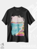 تیشرت مشکی طرح دار منظره دریا، دکور ساحلی اثر کارتیکا پارامیتا | immage.ir