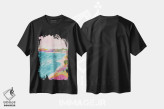 تیشرت مشکی طرح دار منظره دریا، دکور ساحلی اثر کارتیکا پارامیتا | immage.ir