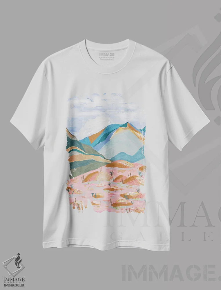 تیشرت سفید طرح دار سرشار از شادی، دکور بوهمی اثر کارتیکا پارامیتا | immage.ir
