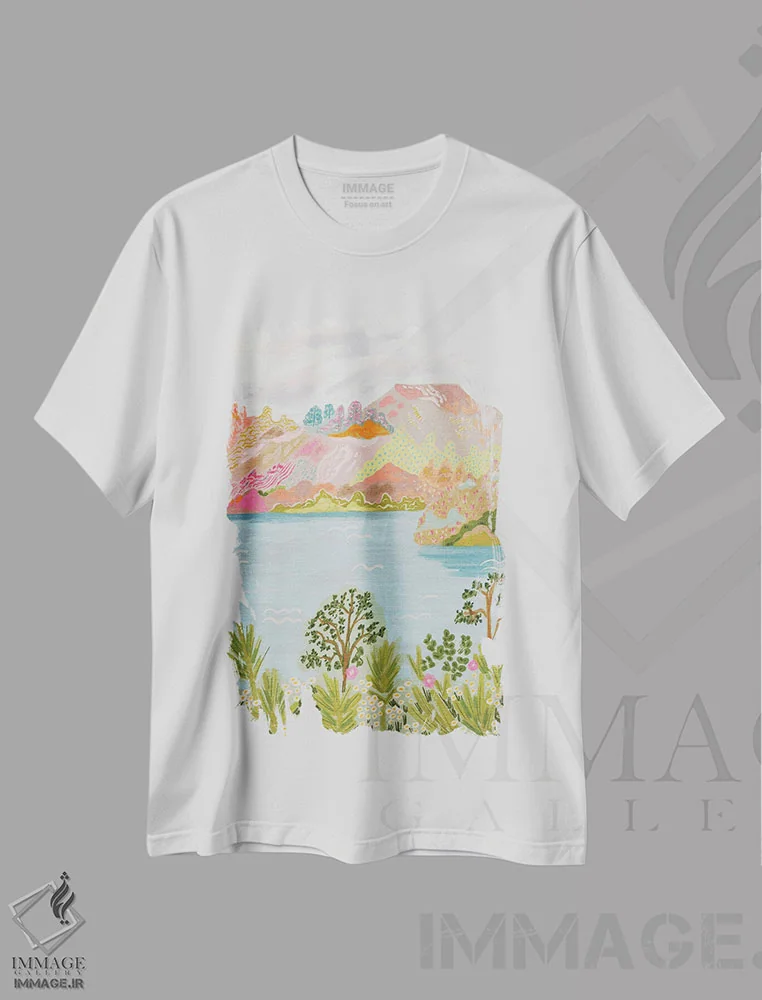 تیشرت سفید طرح دار سندو، مدیوم اثر کارتیکا پارامیتا | فروشگاه ایماژ
