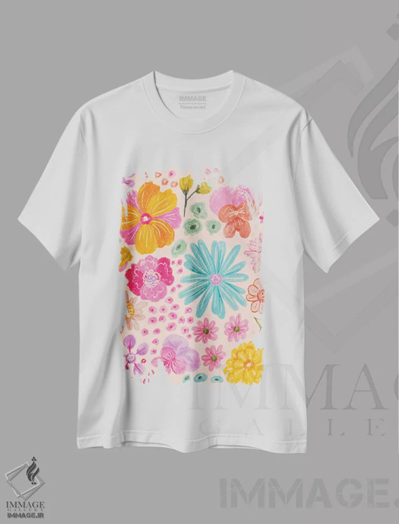 تیشرت سفید طرح دار هاروم، دکور بوهمی اثر کارتیکا پارامیتا | immage.ir