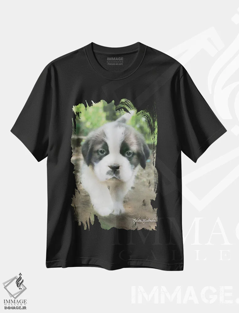تیشرت مشکی طرح دار چارلی، مدیوم اثر کیت کیمبرلین | فروشگاه ایماژ
