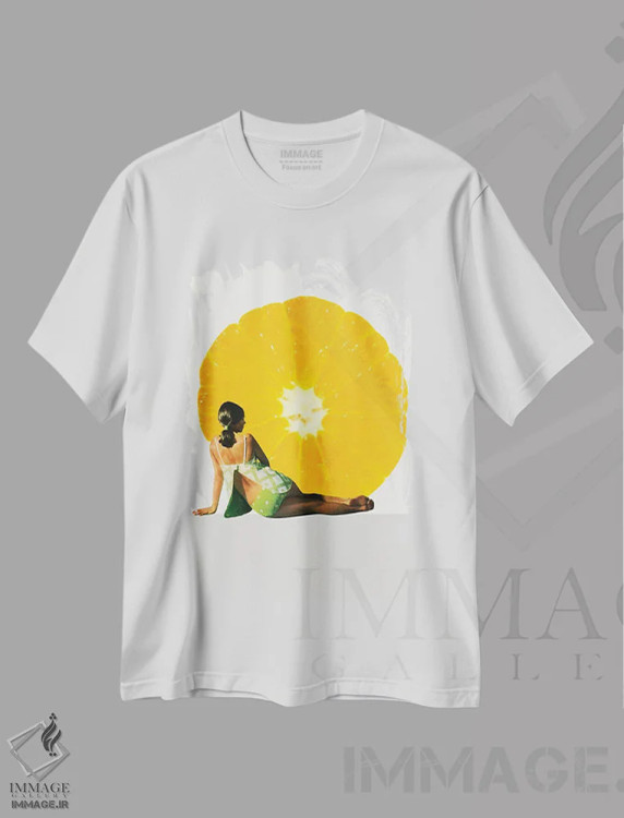 تیشرت سفید طرح دار آفتاب گرفتن، عکاسی ترکیبی اثر کیکی سی لندن | immage.ir