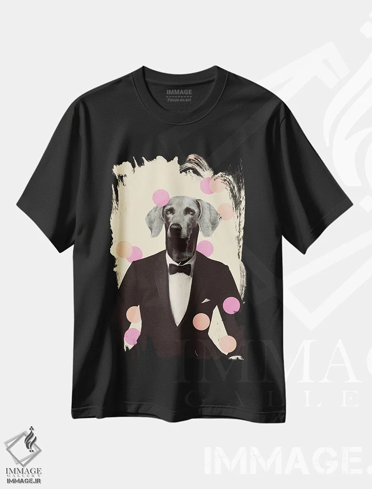 تیشرت مشکی طرح دار لباس شب، عکاسی ترکیبی اثر کیکی سی لندن | immage.ir