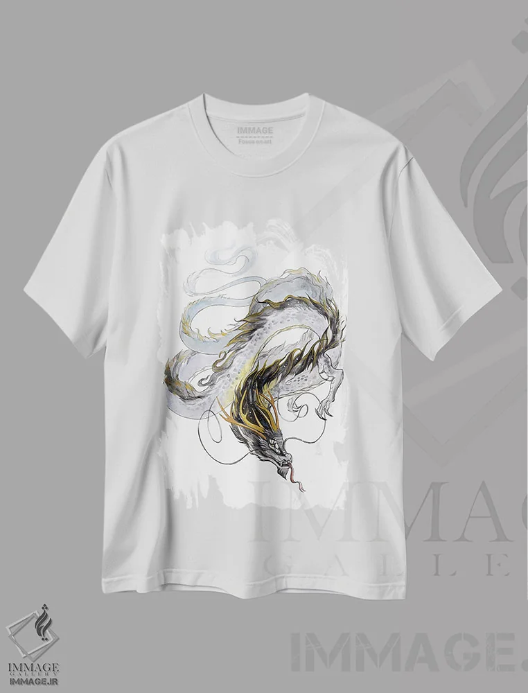 تیشرت سفید طرح دار اژدهای روح کهکشانی ۲، مدیوم اثر کتی لیپسکامب | immage.ir