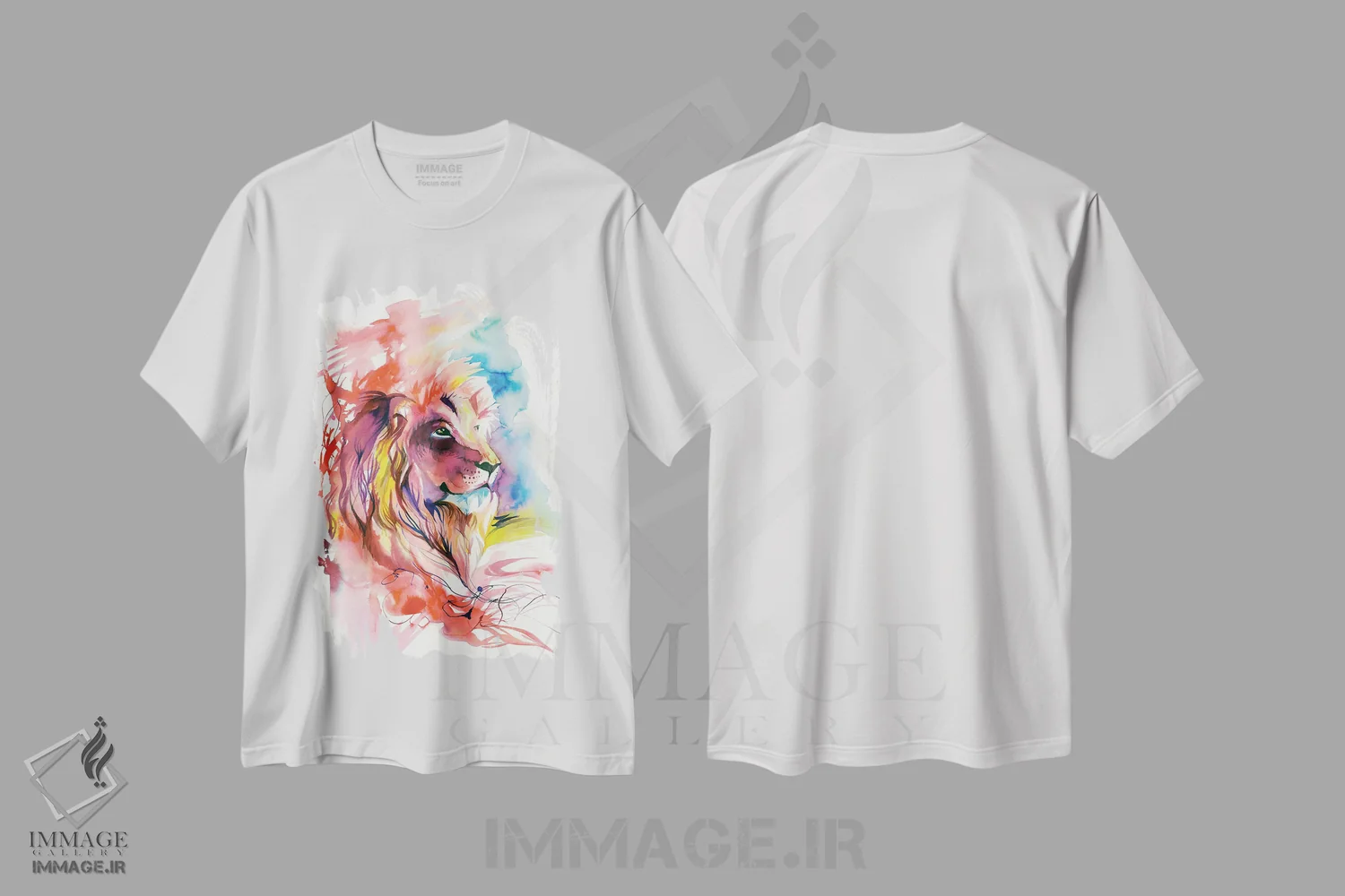 تیشرت سفید طرح دار پاشش شیر، تزئینی اثر کتی لیپسکامب | immage.ir