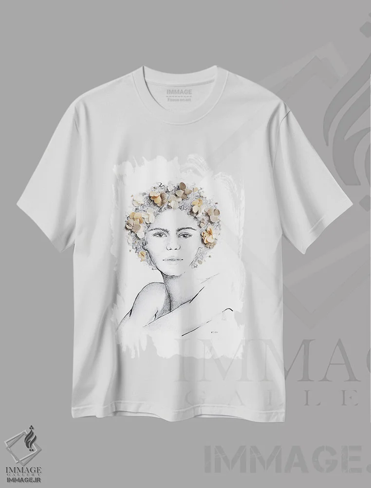 تیشرت سفید طرح دار فرزند گل، هنر آمریکایی آفریقایی تبار اثر کِلی لوتهال | فروشگاه ایماژ