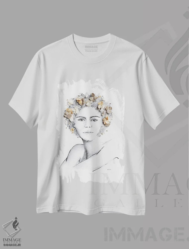 تیشرت سفید طرح دار فرزند گل، هنر آمریکایی آفریقایی تبار اثر کِلی لوتهال | فروشگاه ایماژ