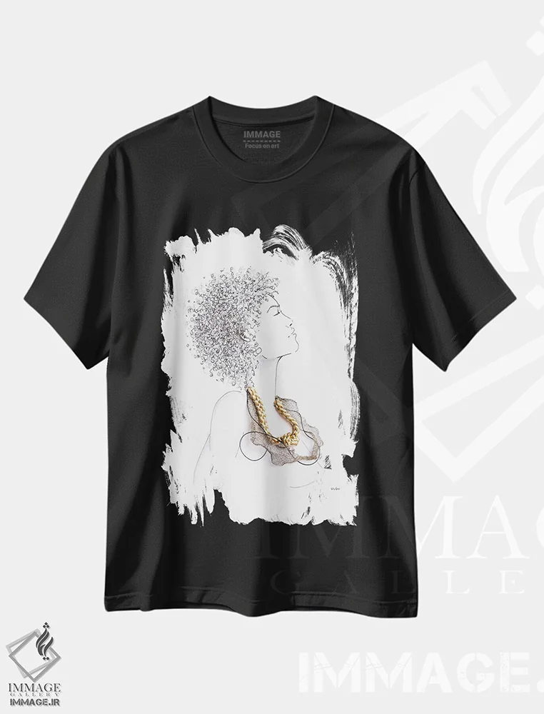 تیشرت مشکی طرح دار رهایی، هنر آمریکایی آفریقایی تبار اثر کِلی لوتهال | immage.ir