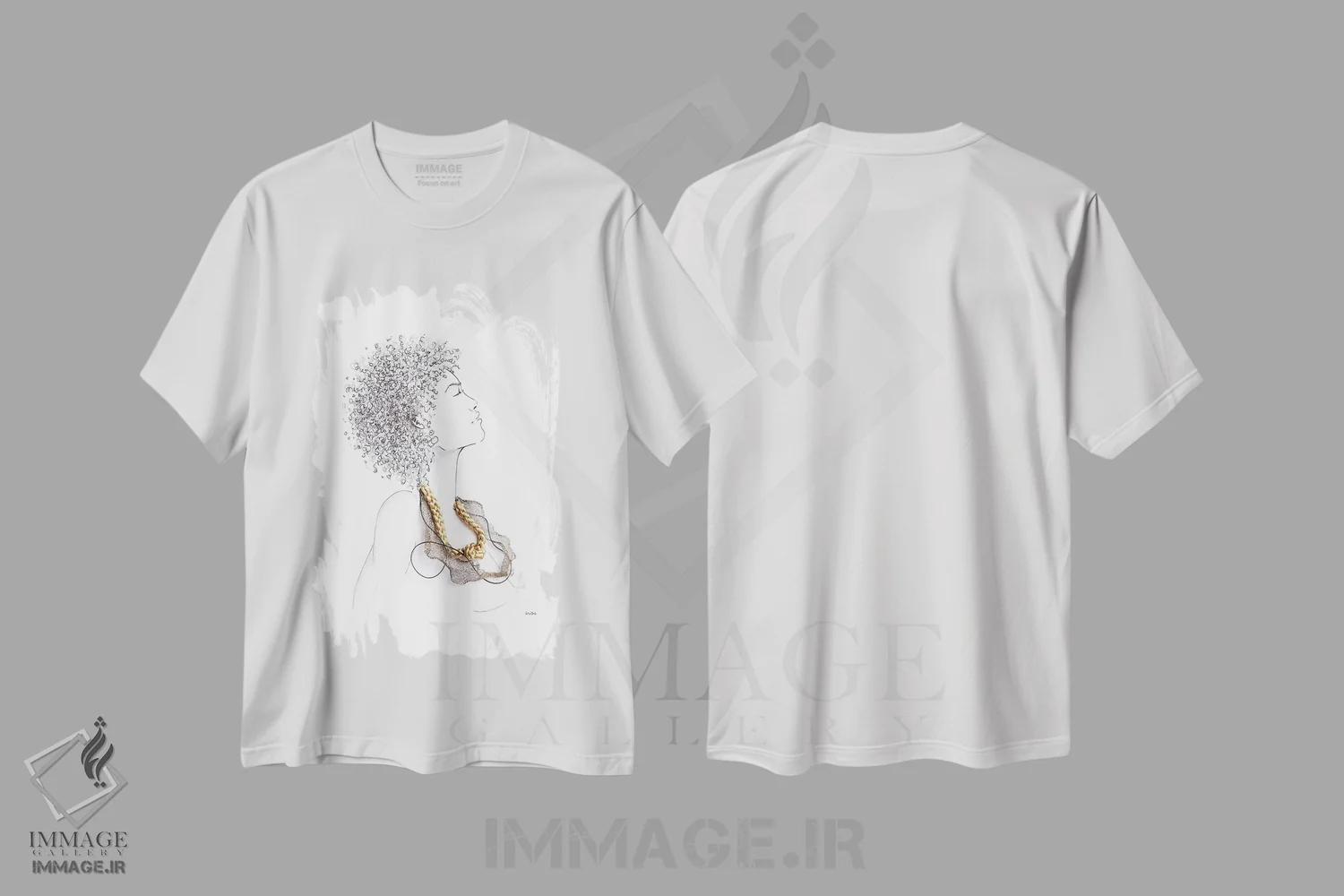 تیشرت سفید طرح دار رهایی، هنر آمریکایی آفریقایی تبار اثر کِلی لوتهال | فروشگاه ایماژ