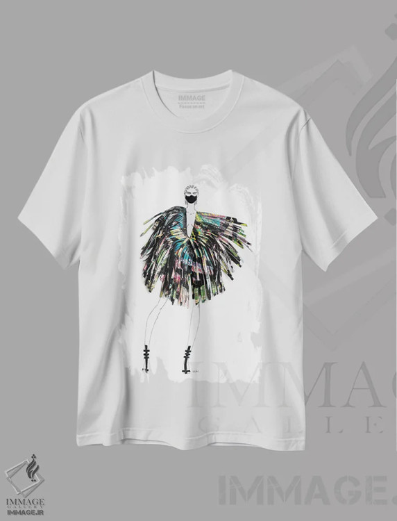 تیشرت سفید طرح دار او می تواند رهبری کند، هنر آمریکایی آفریقایی تبار اثر کِلی لوتهال | immage.ir