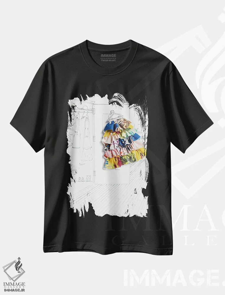 تیشرت مشکی طرح دار مد تابستانی کمد لباس، مدیوم اثر کِلی لوتهال | immage.ir