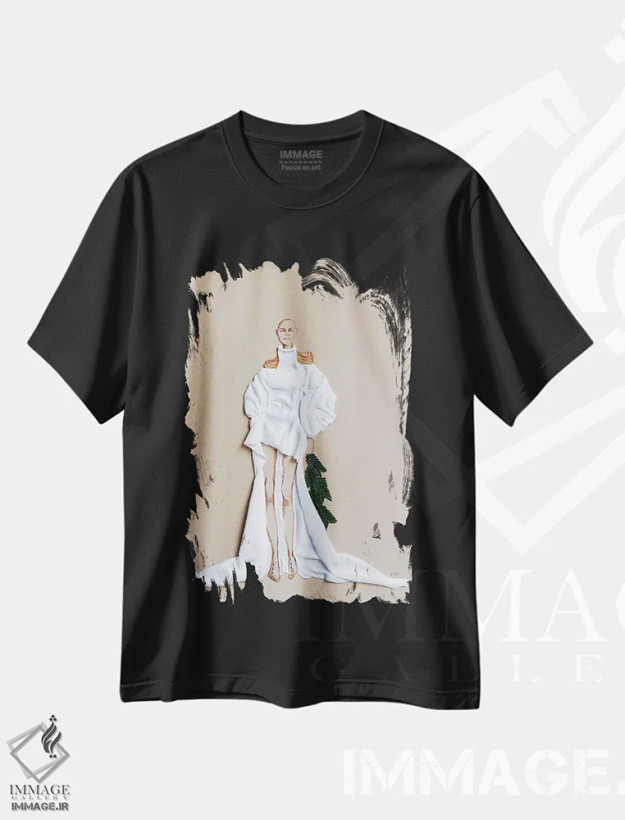 تیشرت مشکی طرح دار سرزمین عجایب زمستانی، هنر آمریکایی آفریقایی تبار اثر کِلی لوتهال | فروشگاه ایماژ