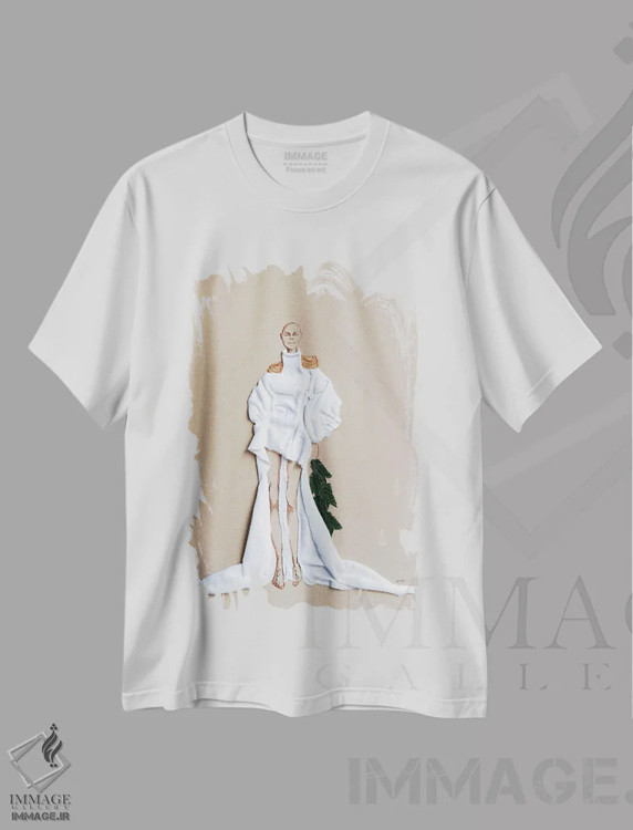 تیشرت سفید طرح دار سرزمین عجایب زمستانی، هنر آمریکایی آفریقایی تبار اثر کِلی لوتهال | immage.ir