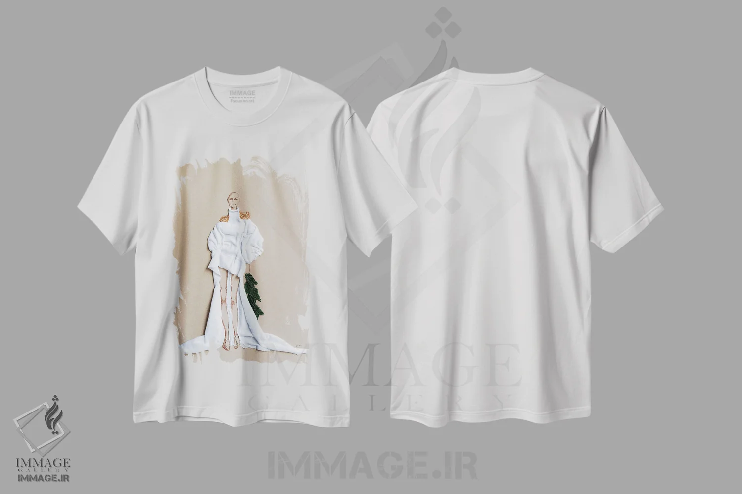 تیشرت سفید طرح دار سرزمین عجایب زمستانی، هنر آمریکایی آفریقایی تبار اثر کِلی لوتهال | immage.ir