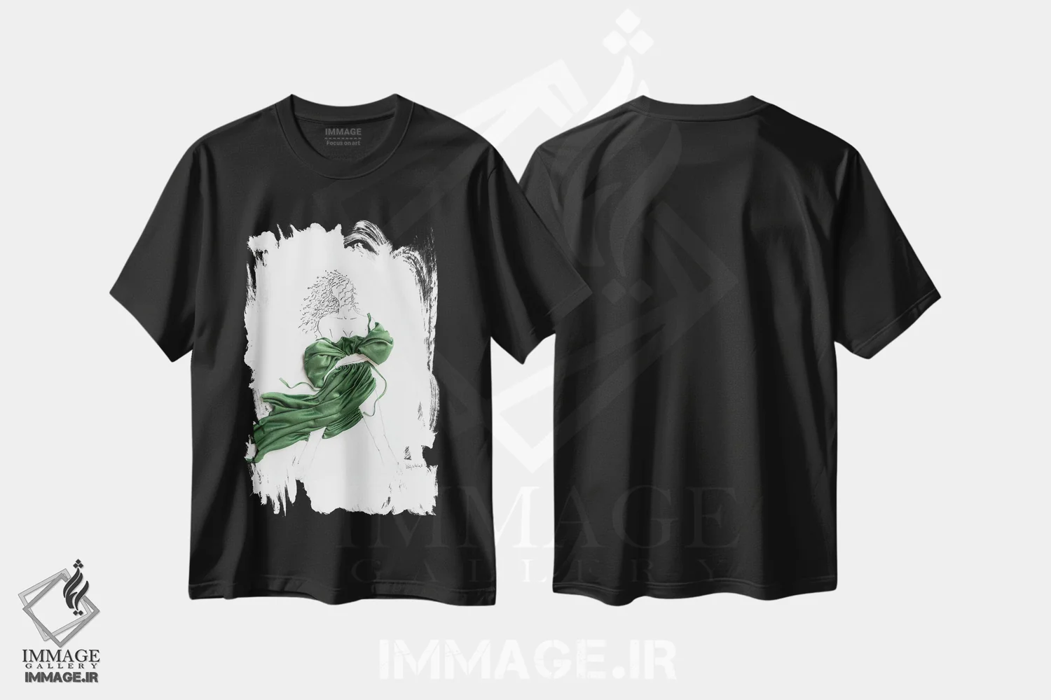 تیشرت مشکی طرح دار هیچ گاه کافی نیست، تزئینی اثر کِلی لوتهال | immage.ir
