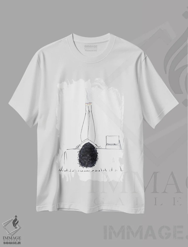 تیشرت سفید طرح دار سم زدایی، هنر آمریکایی آفریقایی تبار اثر کِلی لوتهال | فروشگاه ایماژ