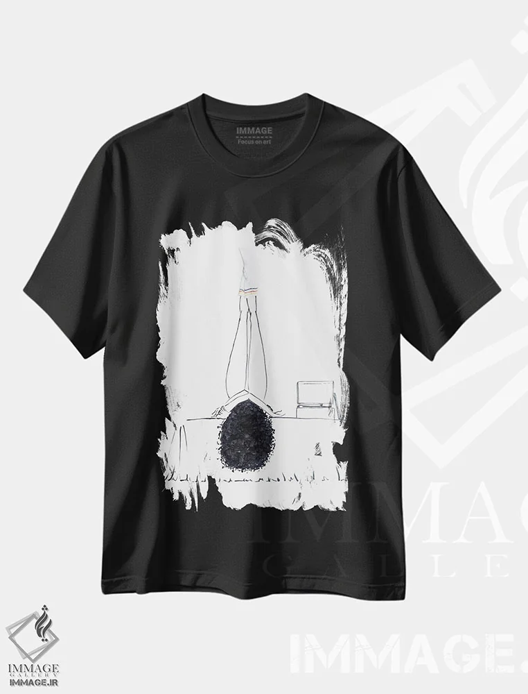 تیشرت مشکی طرح دار سم زدایی، هنر آمریکایی آفریقایی تبار اثر کِلی لوتهال | immage.ir