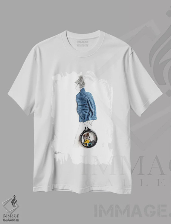 تیشرت سفید طرح دار علاقه مند به درام، هنر آمریکایی آفریقایی تبار اثر کِلی لوتهال | immage.ir