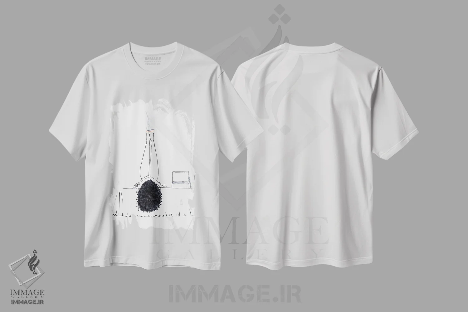 تیشرت سفید طرح دار سم زدایی، هنر آمریکایی آفریقایی تبار اثر کِلی لوتهال | فروشگاه ایماژ